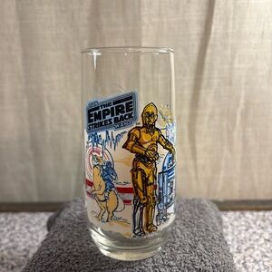 Vintage 1980 Burger King Empire Strikes Back C-3PO R2-D2 Glass